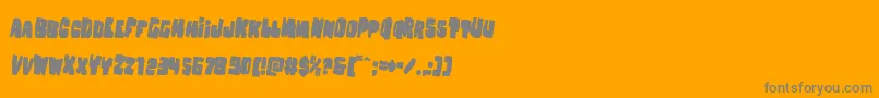 フォントNobodyhomerotate2 – オレンジの背景に灰色の文字