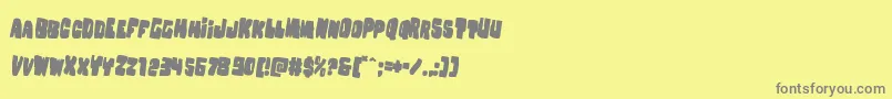 Nobodyhomerotate2 Font – Gray Fonts on Yellow Background