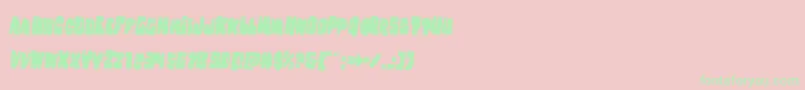 Nobodyhomerotate2 Font – Green Fonts on Pink Background