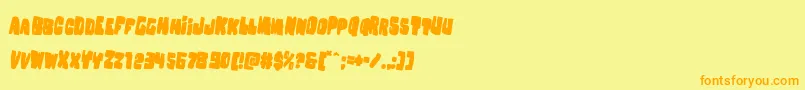 Nobodyhomerotate2 Font – Orange Fonts on Yellow Background
