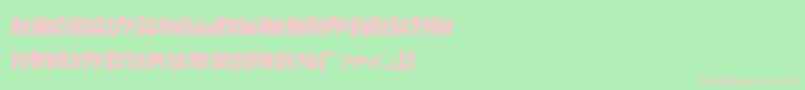 Nobodyhomerotate2 Font – Pink Fonts on Green Background