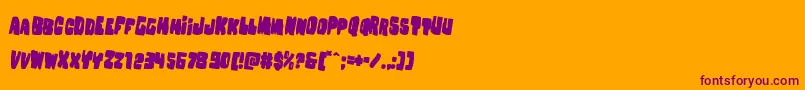 Nobodyhomerotate2 Font – Purple Fonts on Orange Background