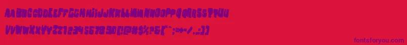 Nobodyhomerotate2 Font – Purple Fonts on Red Background