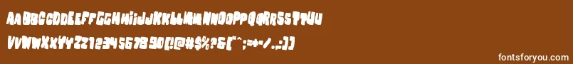 Nobodyhomerotate2 Font – White Fonts on Brown Background
