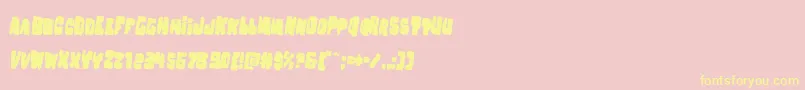 Nobodyhomerotate2 Font – Yellow Fonts on Pink Background