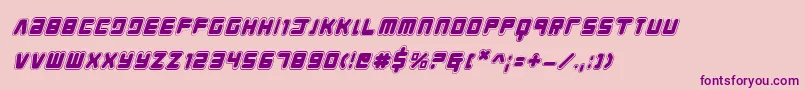 YoungTechsAcademyItalic Font – Purple Fonts on Pink Background