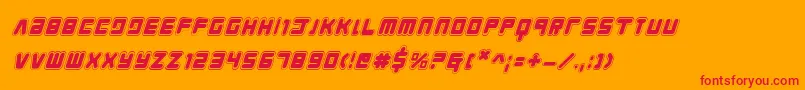 YoungTechsAcademyItalic Font – Red Fonts on Orange Background