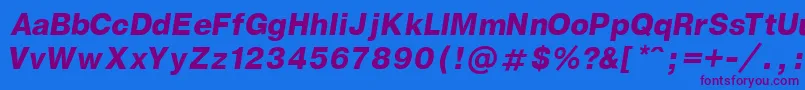 GenevaBoldItalic Font – Purple Fonts on Blue Background