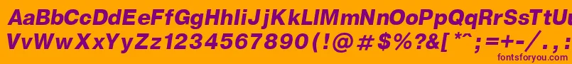 GenevaBoldItalic Font – Purple Fonts on Orange Background