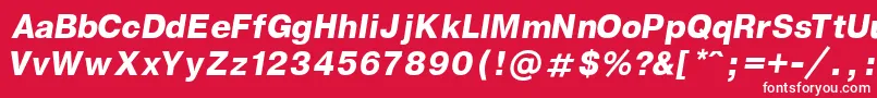 GenevaBoldItalic Font – White Fonts on Red Background