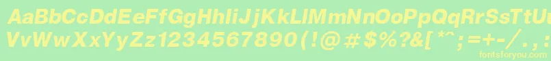 fuente GenevaBoldItalic – Fuentes Amarillas Sobre Fondo Verde
