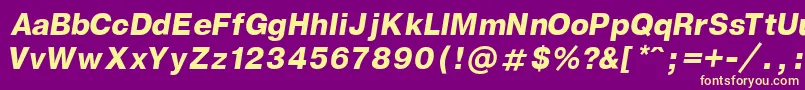 GenevaBoldItalic Font – Yellow Fonts on Purple Background