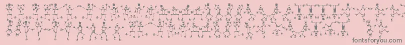 Fonte Mrskf ffy – fontes cinzas em um fundo rosa