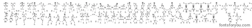 フォントMrskf ffy – 白い背景に灰色の文字