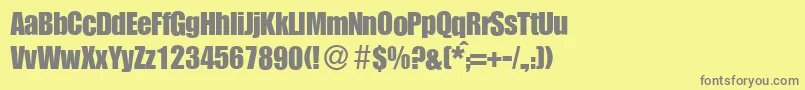 I770SansRegular Font – Gray Fonts on Yellow Background