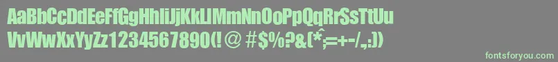 I770SansRegular Font – Green Fonts on Gray Background