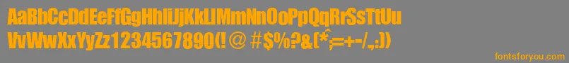 I770SansRegular Font – Orange Fonts on Gray Background