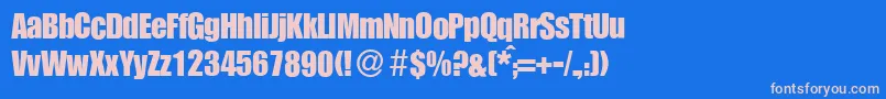 I770SansRegular Font – Pink Fonts on Blue Background