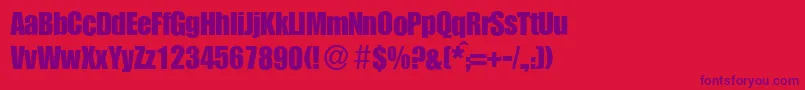 I770SansRegular Font – Purple Fonts on Red Background