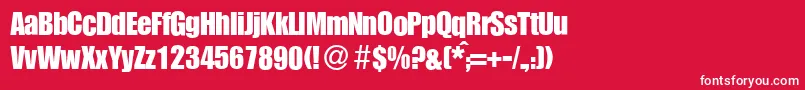 I770SansRegular Font – White Fonts on Red Background