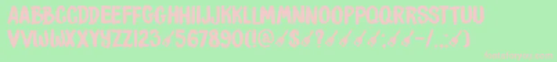 DkBrushCrush Font – Pink Fonts on Green Background