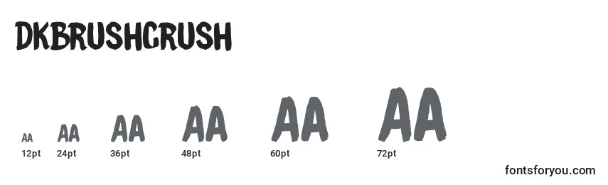 DkBrushCrush Font Sizes