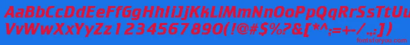 CricketBold Font – Red Fonts on Blue Background
