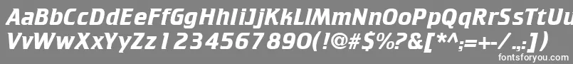 CricketBold-Schriftart – Weiße Schriften auf grauem Hintergrund