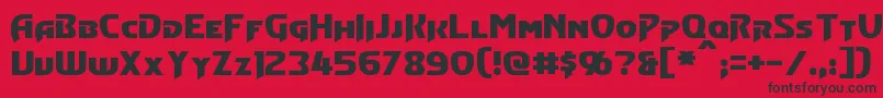 Convoy Font – Black Fonts on Red Background