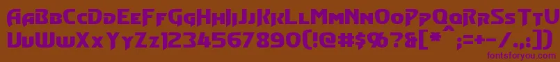 Convoy Font – Purple Fonts on Brown Background