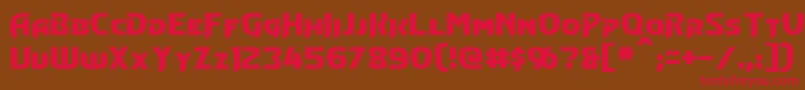 Convoy Font – Red Fonts on Brown Background