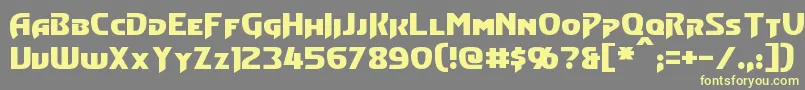 Convoy Font – Yellow Fonts on Gray Background