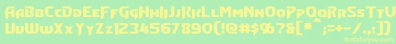 Convoy Font – Yellow Fonts on Green Background