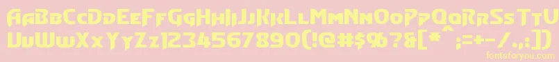 Convoy Font – Yellow Fonts on Pink Background