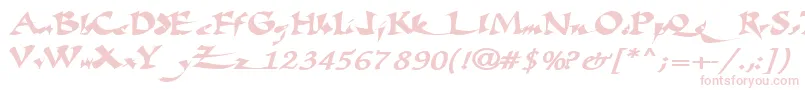 フォントFatescripttext29RegularTtext – ピンクのフォント