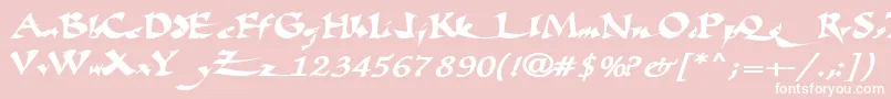 Fatescripttext29RegularTtext Font – White Fonts on Pink Background