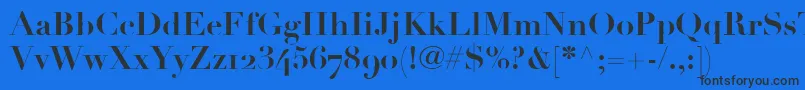 LinotypeDidotBoldOldstyleFigures Font – Black Fonts on Blue Background