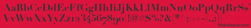 LinotypeDidotBoldOldstyleFigures Font – Black Fonts on Red Background