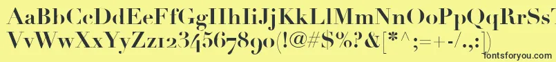 LinotypeDidotBoldOldstyleFigures Font – Black Fonts on Yellow Background