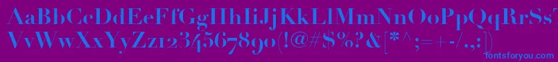 LinotypeDidotBoldOldstyleFigures Font – Blue Fonts on Purple Background