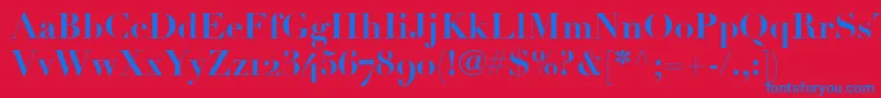 LinotypeDidotBoldOldstyleFigures Font – Blue Fonts on Red Background