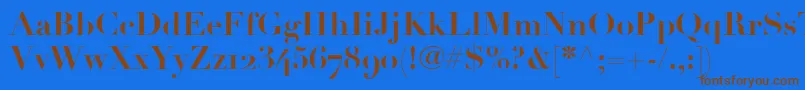 LinotypeDidotBoldOldstyleFigures Font – Brown Fonts on Blue Background