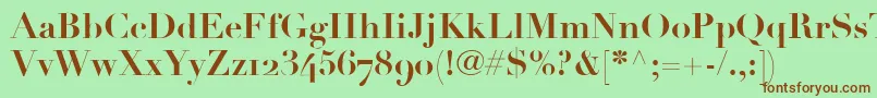 LinotypeDidotBoldOldstyleFigures Font – Brown Fonts on Green Background