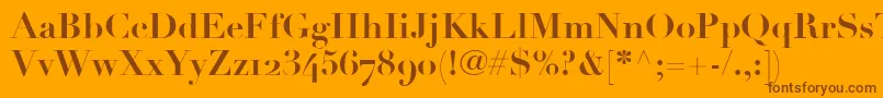 LinotypeDidotBoldOldstyleFigures Font – Brown Fonts on Orange Background