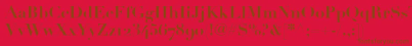 LinotypeDidotBoldOldstyleFigures Font – Brown Fonts on Red Background