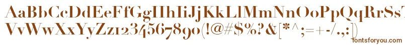 LinotypeDidotBoldOldstyleFigures Font – Brown Fonts on White Background