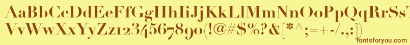 LinotypeDidotBoldOldstyleFigures Font – Brown Fonts on Yellow Background