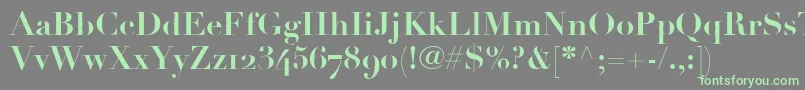 LinotypeDidotBoldOldstyleFigures Font – Green Fonts on Gray Background