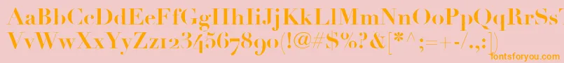LinotypeDidotBoldOldstyleFigures Font – Orange Fonts on Pink Background