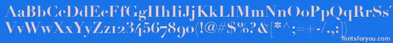 LinotypeDidotBoldOldstyleFigures Font – Pink Fonts on Blue Background